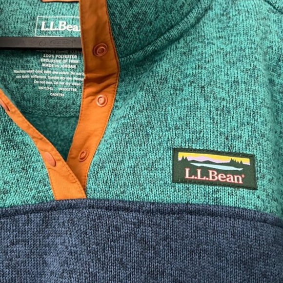 LL Bean Colorblock 1/4 Snap Fleece Hiking Gorpcore Pullover Sweater 3X - Picture 4 of 4